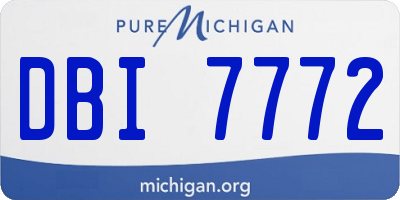 MI license plate DBI7772