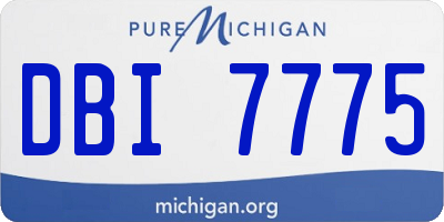 MI license plate DBI7775