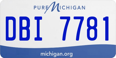 MI license plate DBI7781