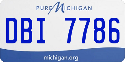 MI license plate DBI7786