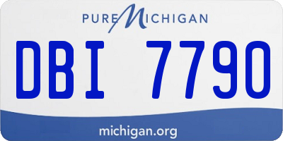 MI license plate DBI7790