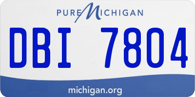 MI license plate DBI7804