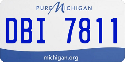 MI license plate DBI7811
