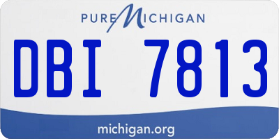 MI license plate DBI7813