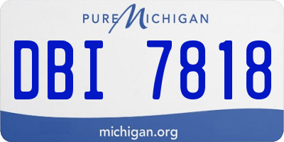 MI license plate DBI7818