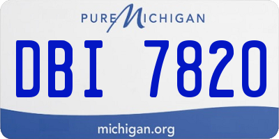 MI license plate DBI7820