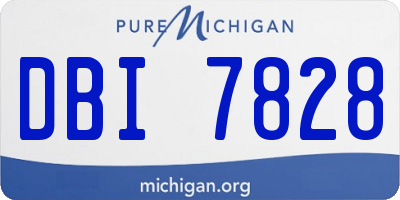 MI license plate DBI7828
