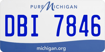 MI license plate DBI7846