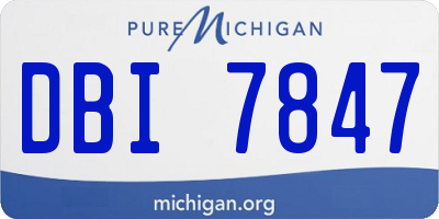 MI license plate DBI7847