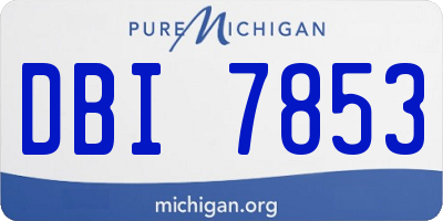 MI license plate DBI7853