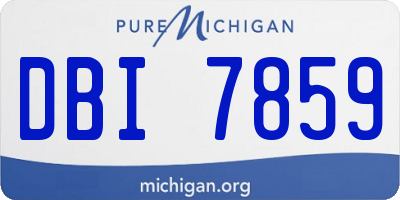MI license plate DBI7859