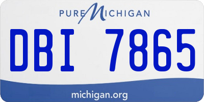 MI license plate DBI7865
