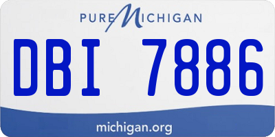 MI license plate DBI7886