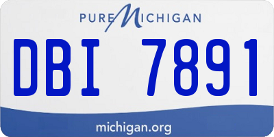 MI license plate DBI7891