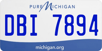 MI license plate DBI7894