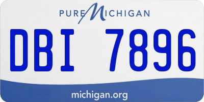 MI license plate DBI7896
