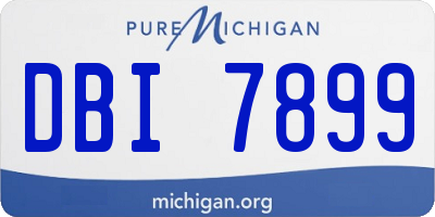 MI license plate DBI7899