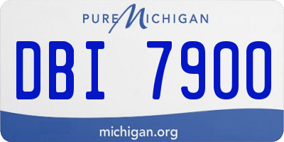 MI license plate DBI7900
