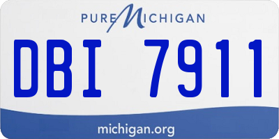 MI license plate DBI7911
