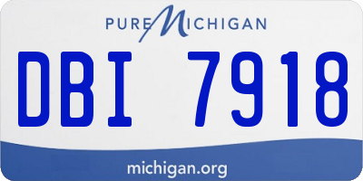 MI license plate DBI7918