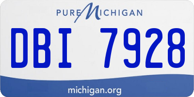 MI license plate DBI7928