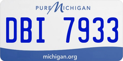 MI license plate DBI7933