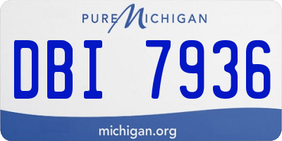 MI license plate DBI7936
