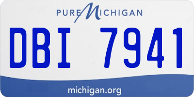 MI license plate DBI7941