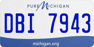 MI license plate DBI7943