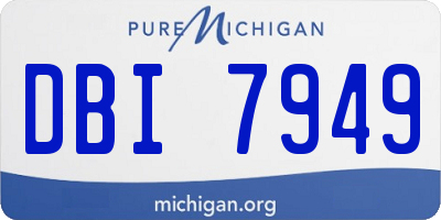 MI license plate DBI7949