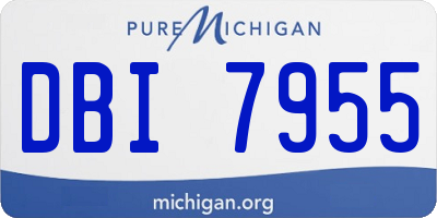 MI license plate DBI7955