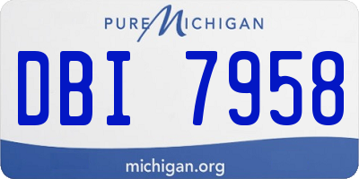 MI license plate DBI7958