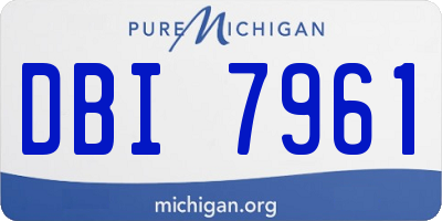 MI license plate DBI7961