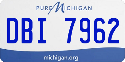 MI license plate DBI7962