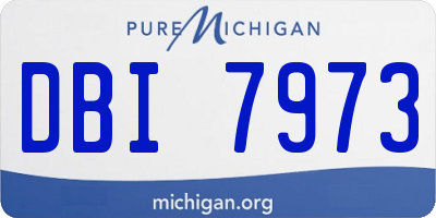 MI license plate DBI7973