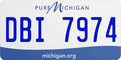 MI license plate DBI7974