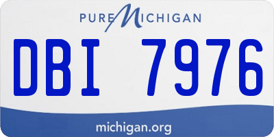 MI license plate DBI7976