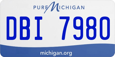 MI license plate DBI7980