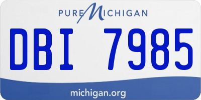 MI license plate DBI7985