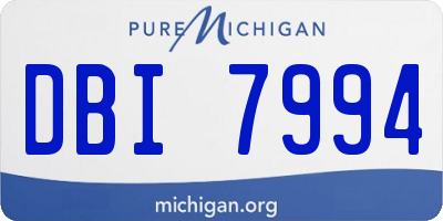 MI license plate DBI7994
