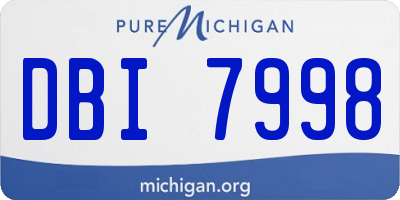 MI license plate DBI7998