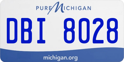 MI license plate DBI8028