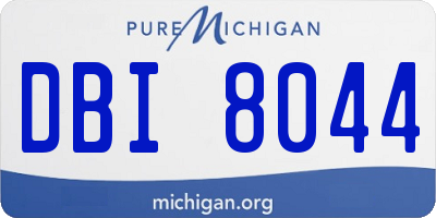 MI license plate DBI8044