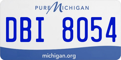 MI license plate DBI8054