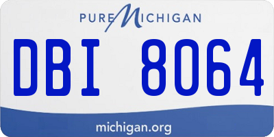 MI license plate DBI8064