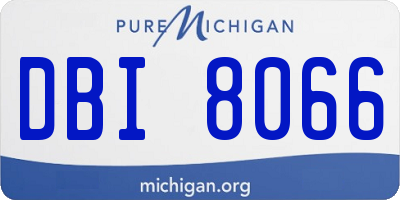 MI license plate DBI8066