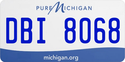 MI license plate DBI8068