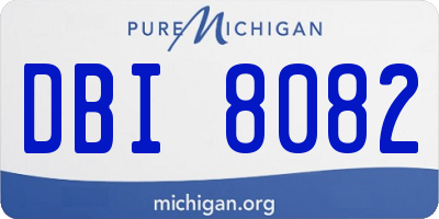 MI license plate DBI8082