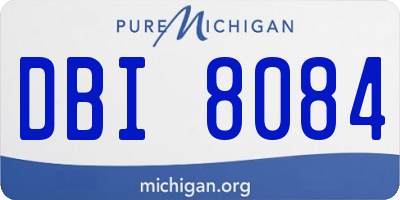 MI license plate DBI8084