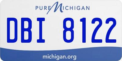 MI license plate DBI8122